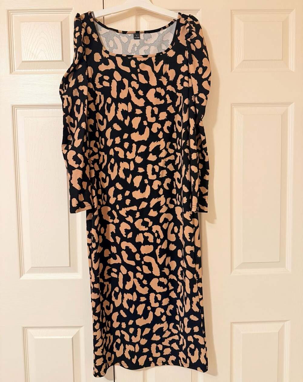 Leopard Print Midi Dress Size L